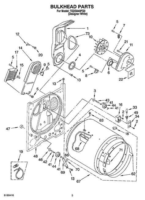 whirlpool estate dryer parts